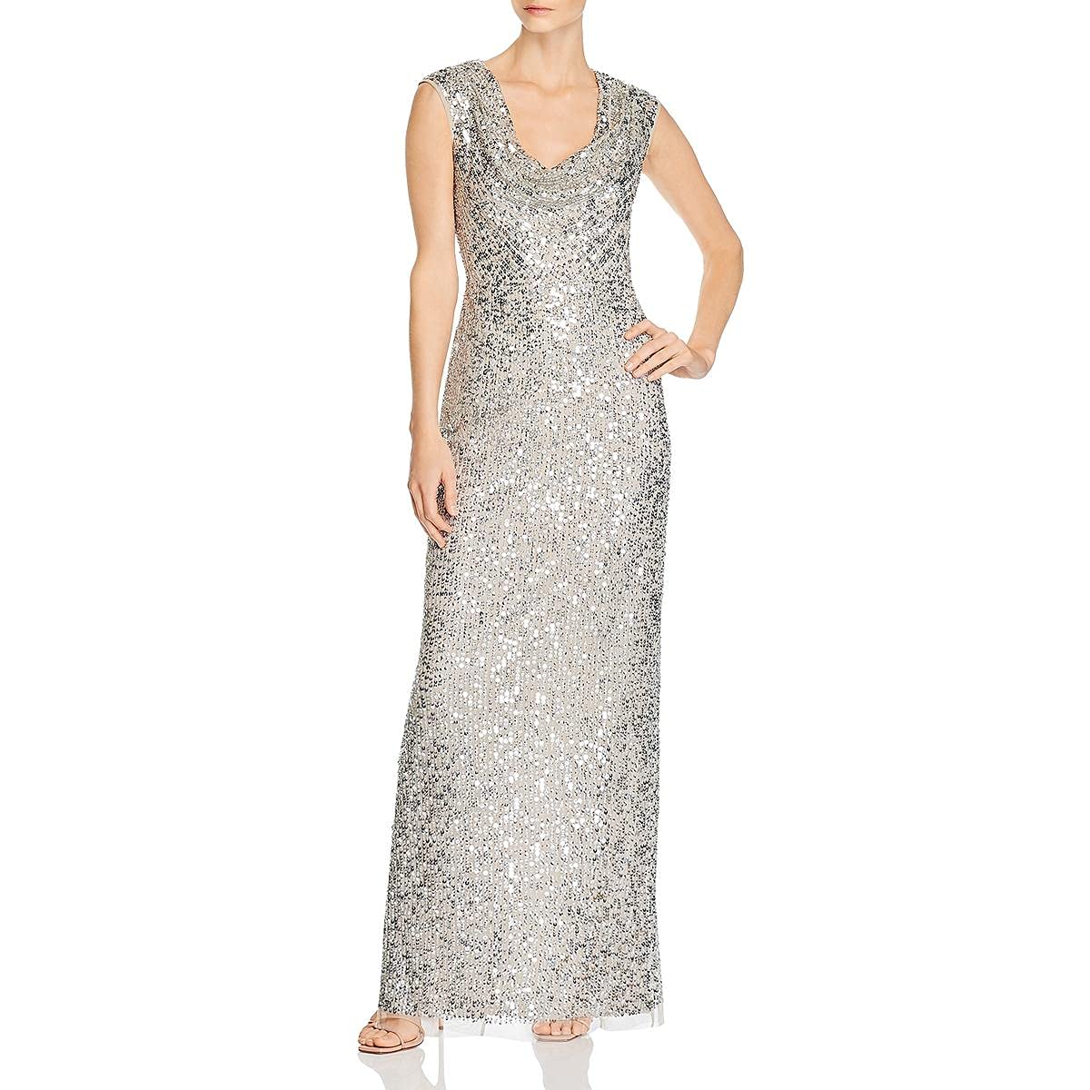 Adrianna Papell Women's Long Beaded Dress