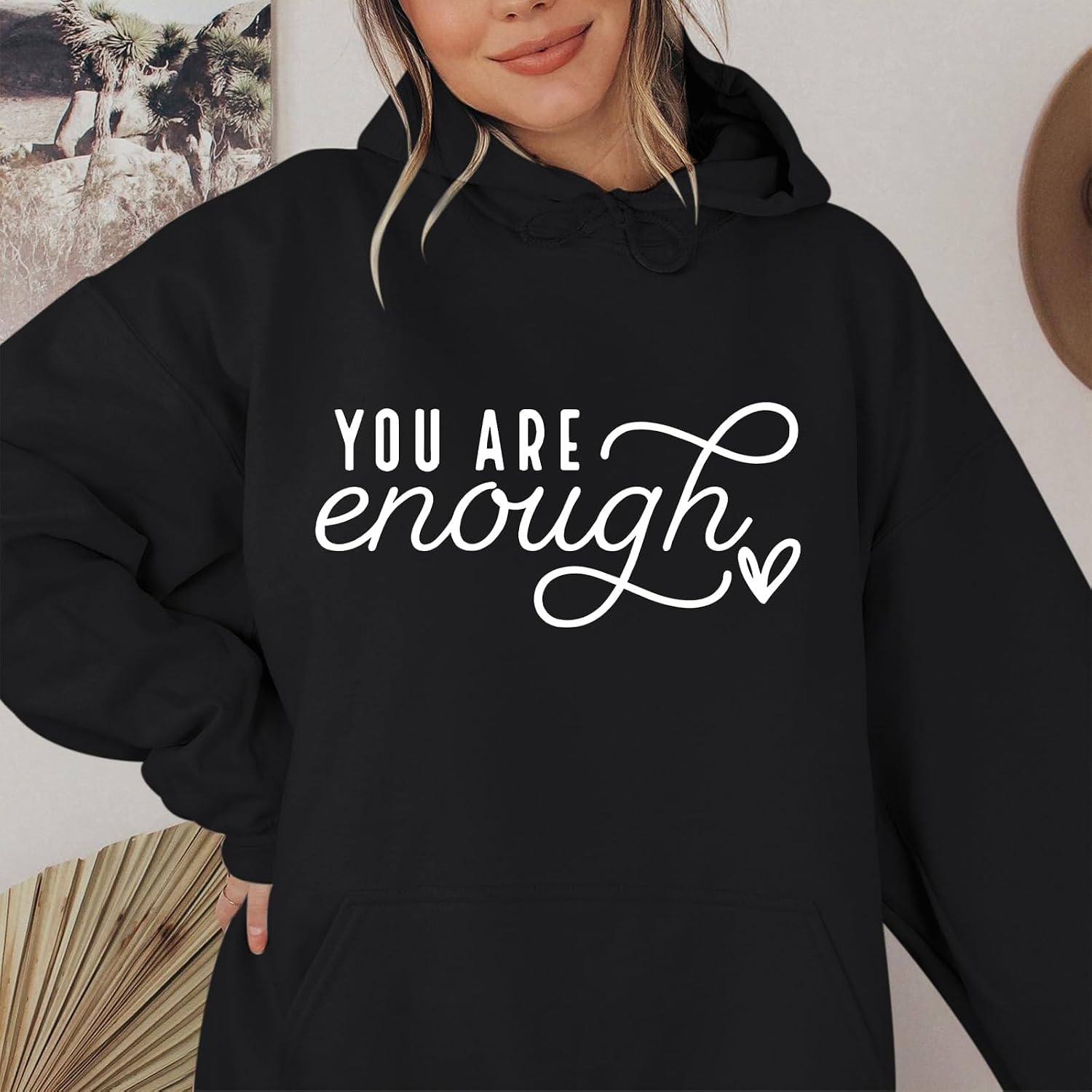 DarkJoy You Are Enough Hoodies For Women Dear Person Behind Me Hoodie The Person In Front Of You Mental Health Hoodies