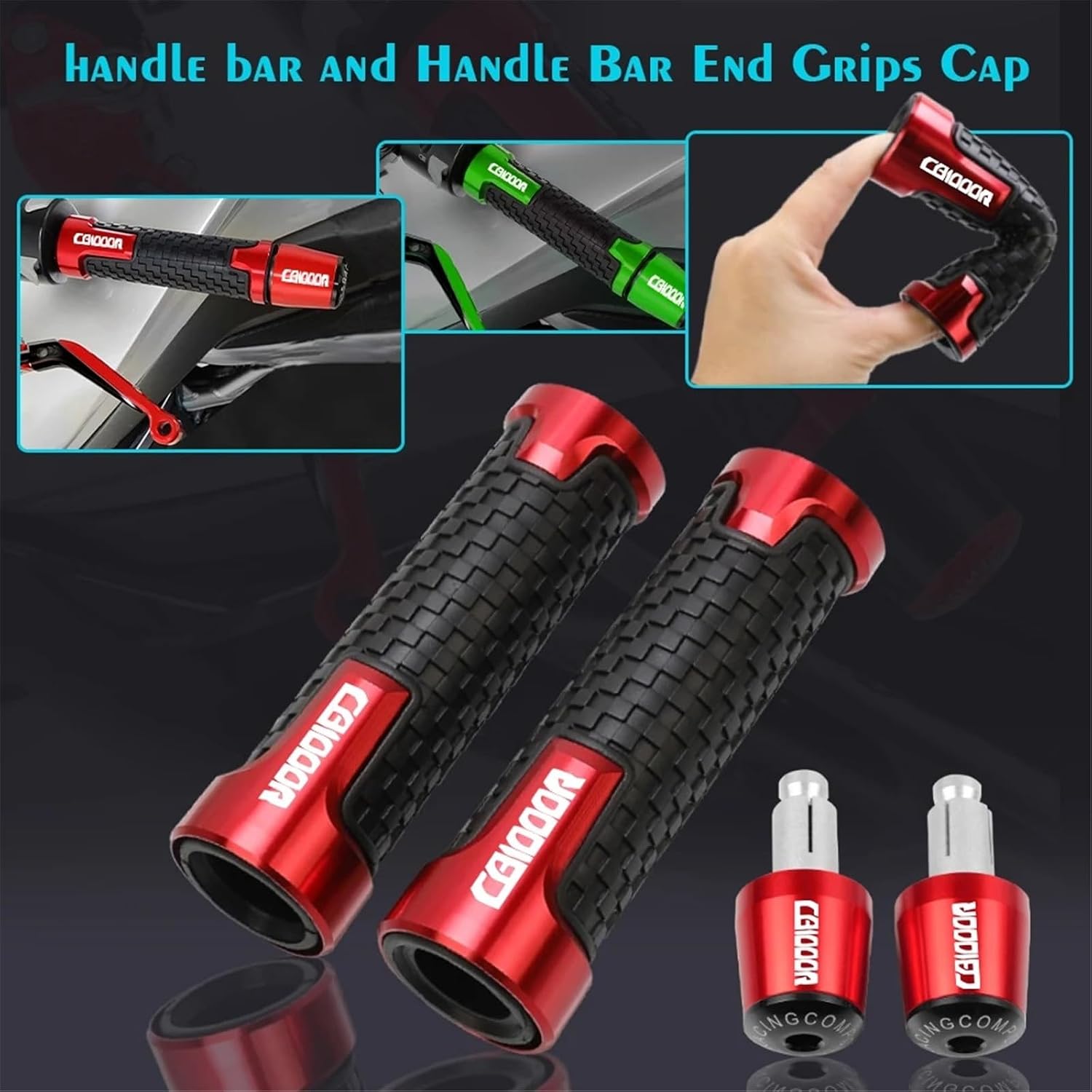 For H CB1000R Motorcycle Handlebar Grips End Handle Bar Cap Ends Plug For CB 1100 CB1300 CB1300SF Gold CB1000R(1/Silver CB1100)