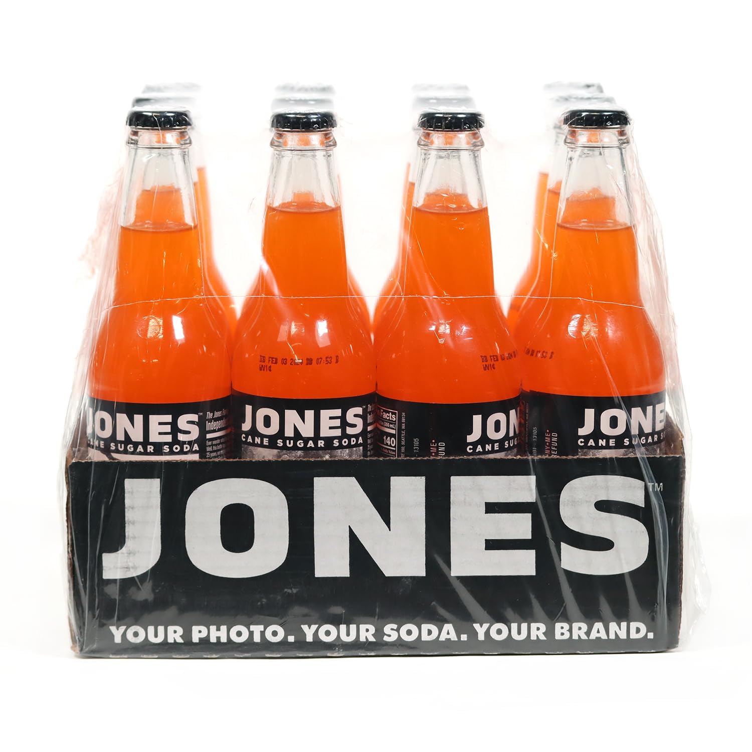Jones Soda Co. Orange Cream Soda Flavor | 100% Cane Sugar Soda | Craft Soda Pop | Soda Soft Drinks | Glass Bottle Soda