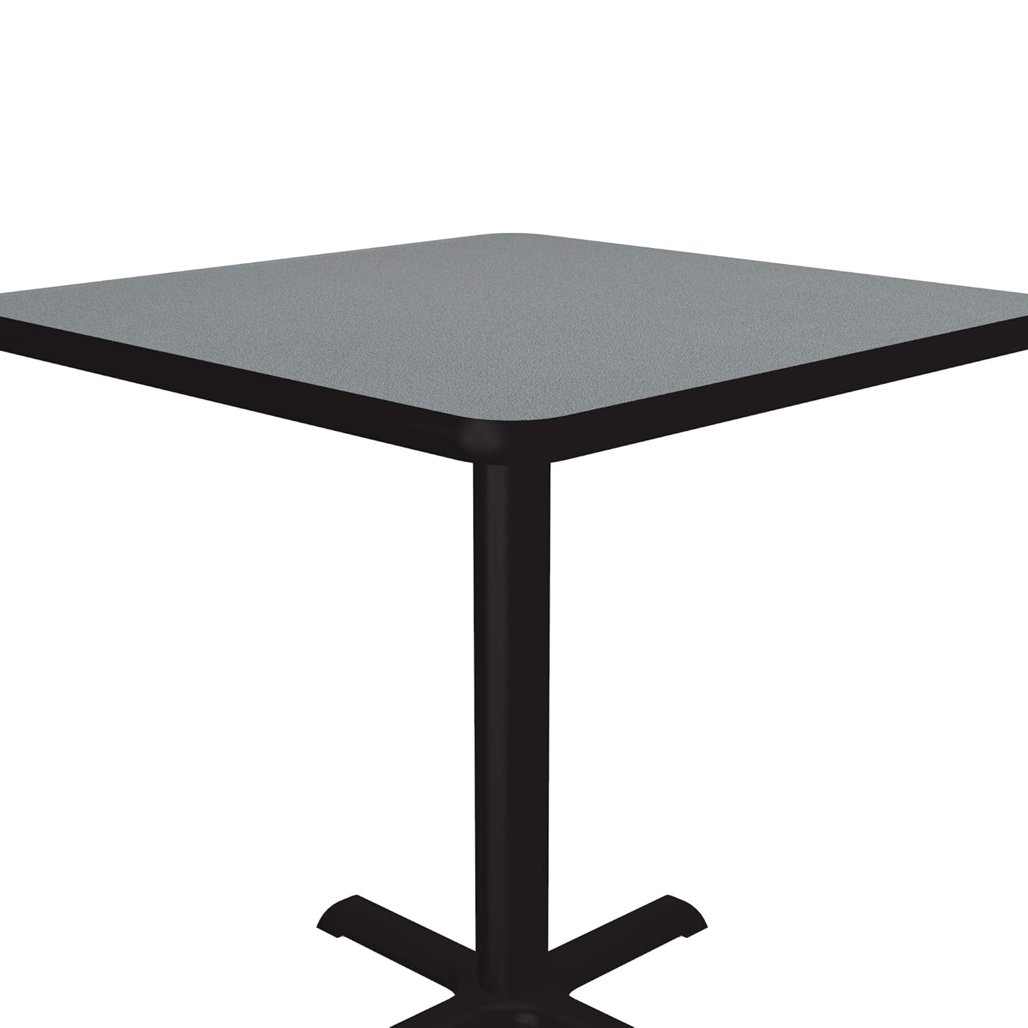 Correll BXT24S-15 Gray Granite Top and Black Base Square Bar, Café and Break Room Table, 24"