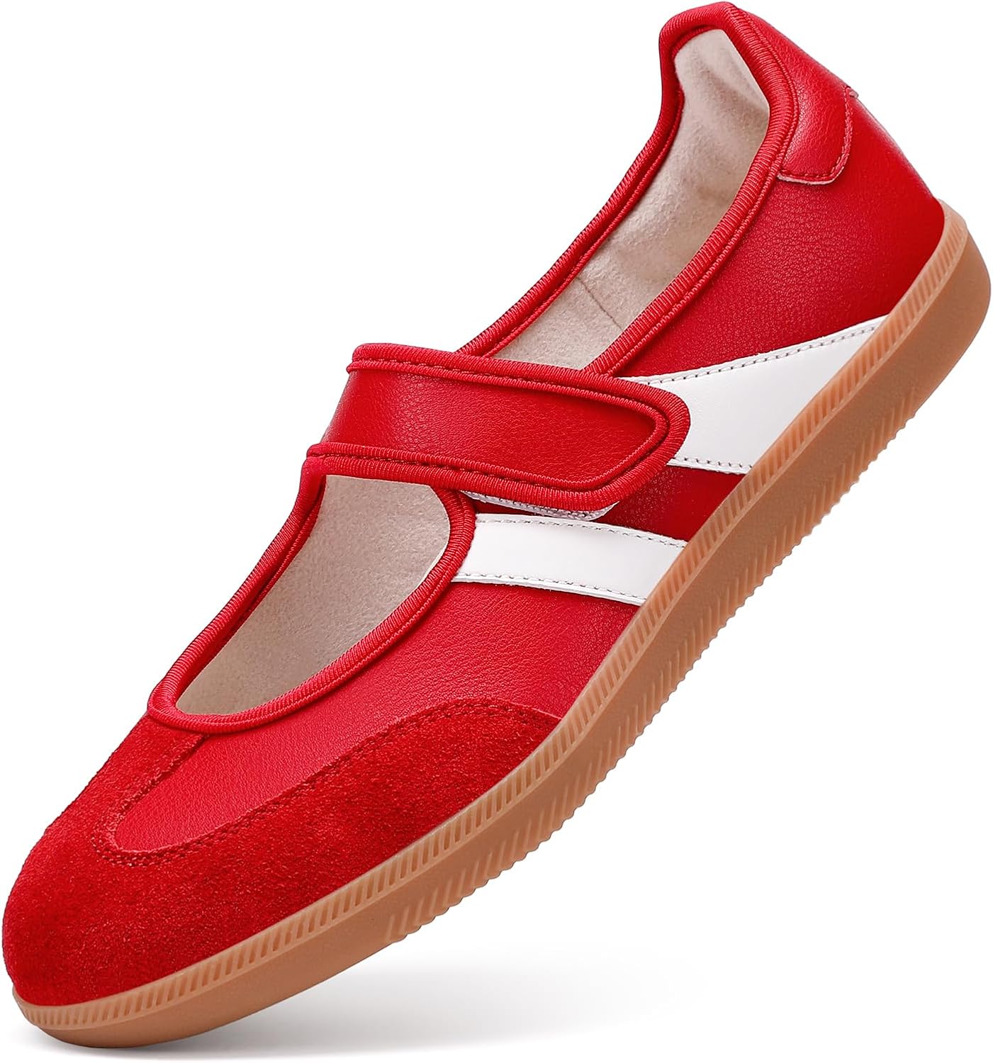 COOJOY Women's Retro Mary Jane Slip On Sneakers Lightweight Non Slip Comfort Casual Walking Tennis Flats