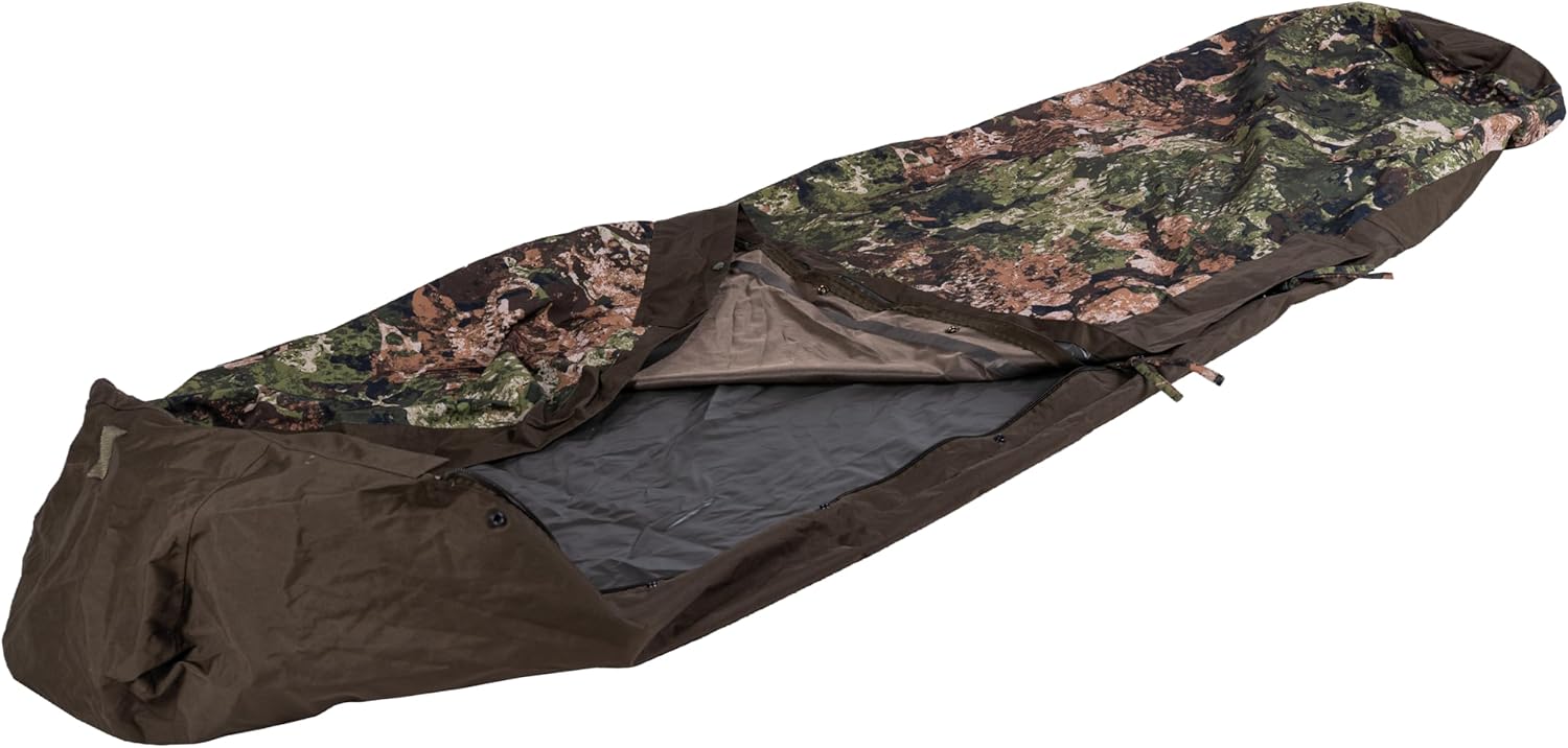 Mil-Tec Trilaminate Durable Waterproof Lightweight Breathable Tactical Outdoor Camping Hiking Generous Cut Sleeping Bag Cover with Zip Closure | Suitable for Various Sleeping Bags