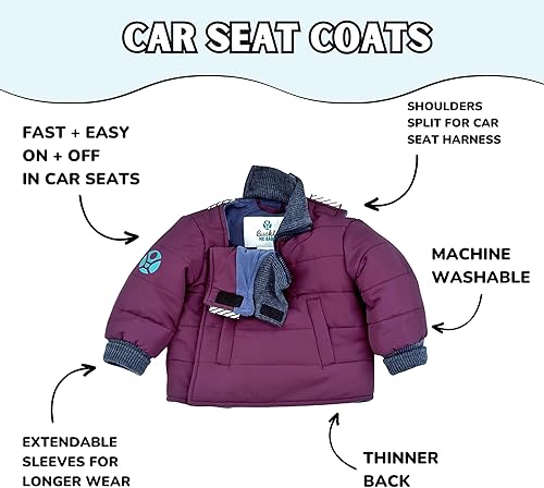 Miniatura 5 de Buckle Me - Abrigo de invierno para bebé, chaqueta de asiento de automóvil Toastier para niños y niñas, destacada en Shark Tank de 6 meses a 6 años
