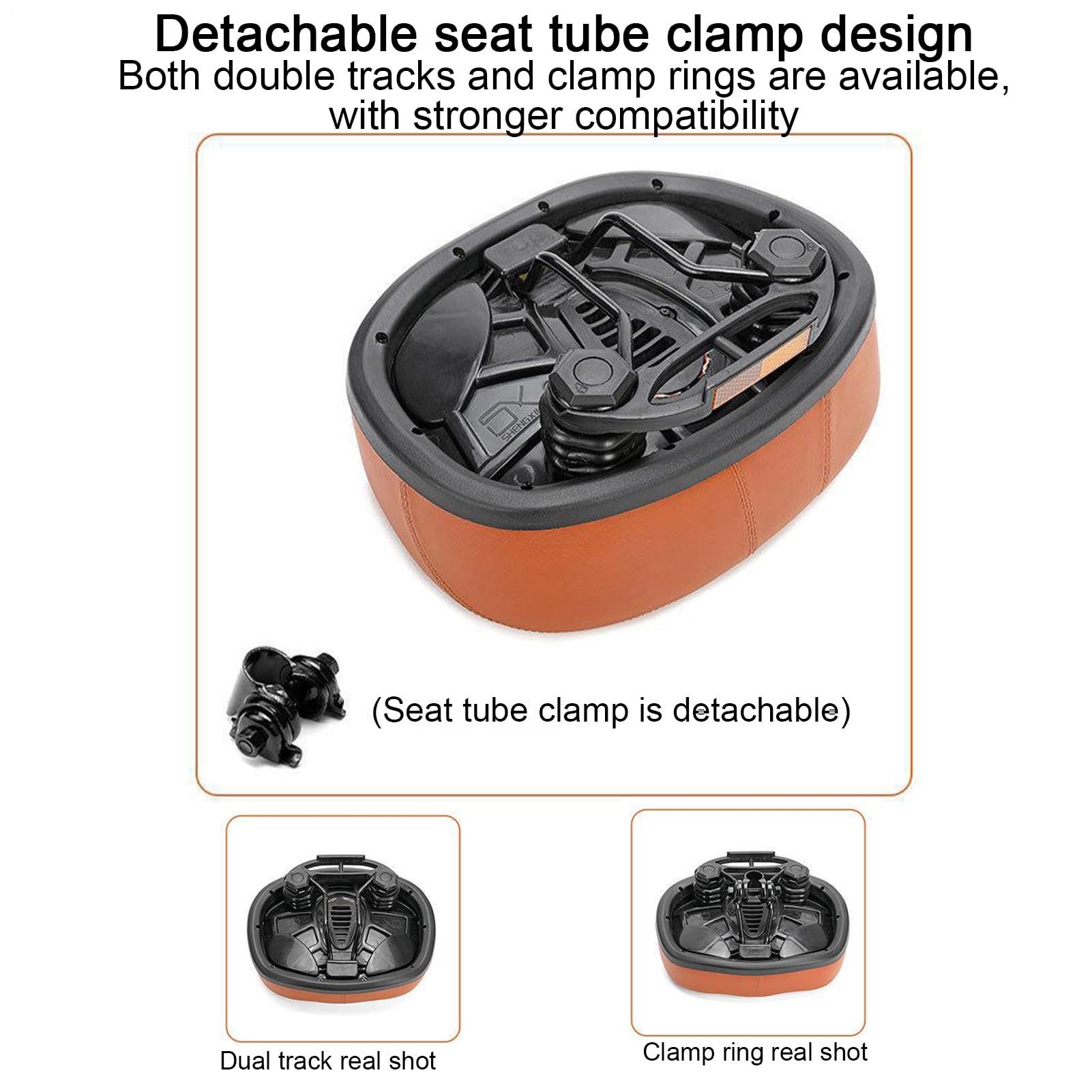 Asientos para bicicleta para hombre sin nariz, cómodos asientos para bicicleta sin nariz | Sillines para bicicleta | Asiento impermeable para bicicleta, absorción de impactos con reflector para bi