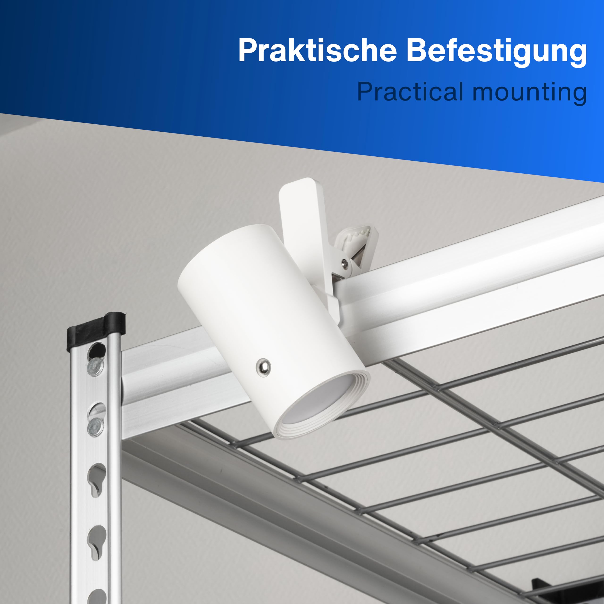 REV LED Wandleuchte innen - Wandlampe mit Akku, 120lm, dimmbar, 360° drehbar, kabellose Leselampe - ideal für Flur, Schlaf- & Wohnzimmer, weiß