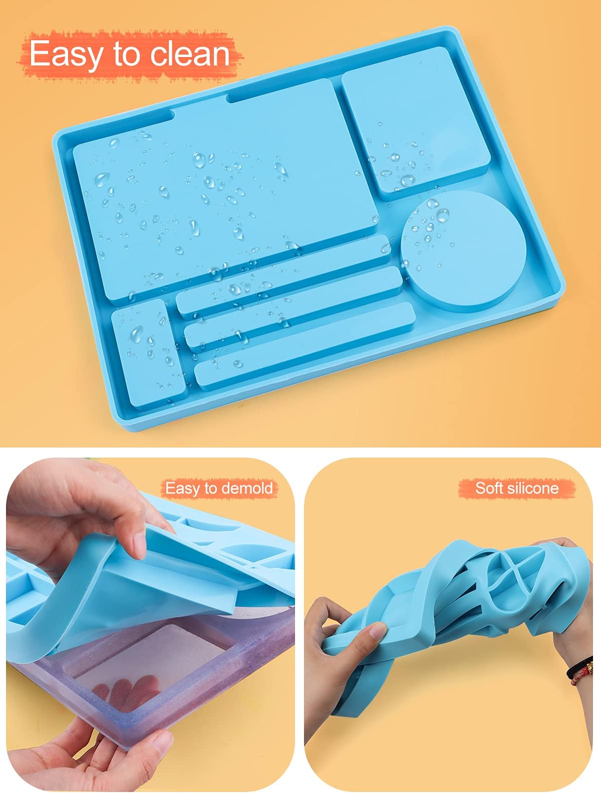Amazon.com: Lanstics 3pcs Rolling Tray Silicone Mold Set