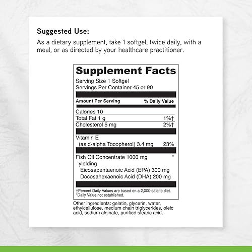 Miniatura 6 de DAVINCI Labs Omega-3 1000 - Suplemento dietético para mantener los niveles de colesterol ya normales y apoyar el sistema inmunológico, el cabello y