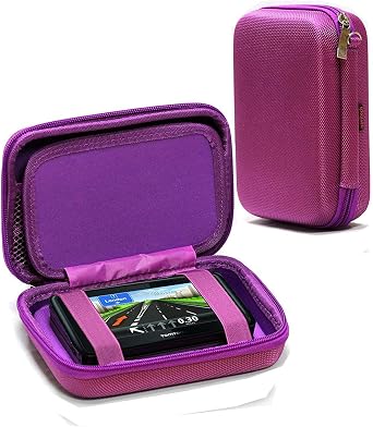 Navitech Purple Hard GPS Carry Case Compatible with Snooper S5100 Pro 5 Inch Truckmate Sat Nav