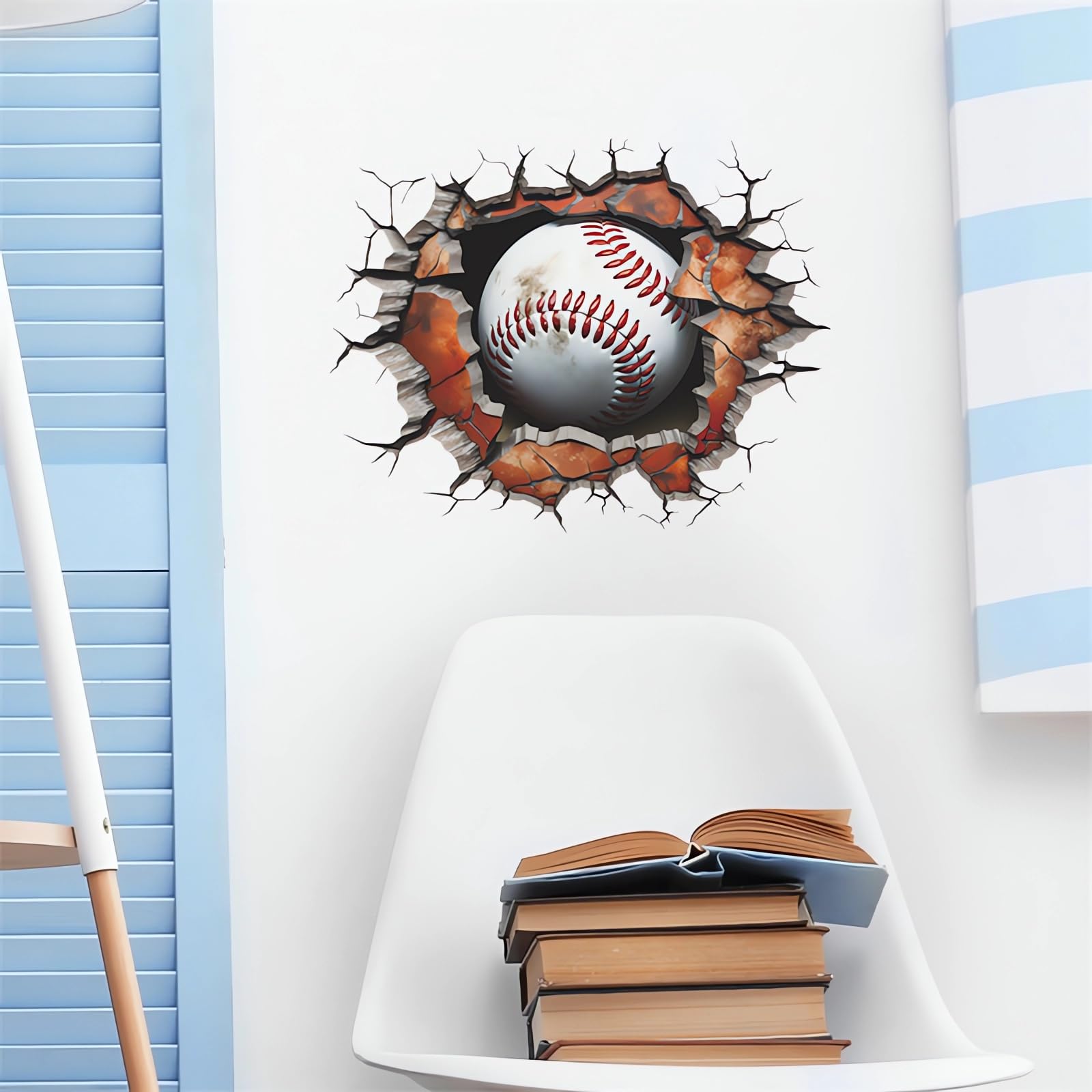 Supzone Pelotas Deportivas 3D Calcomanías De Pared De Vinilo Colorido Para Baloncesto, Béisbol, Fútbol, Hockey, Decoración De Pared Para Niños, Sala De Juegos, Dormitorio, Aula, Sala De Estar