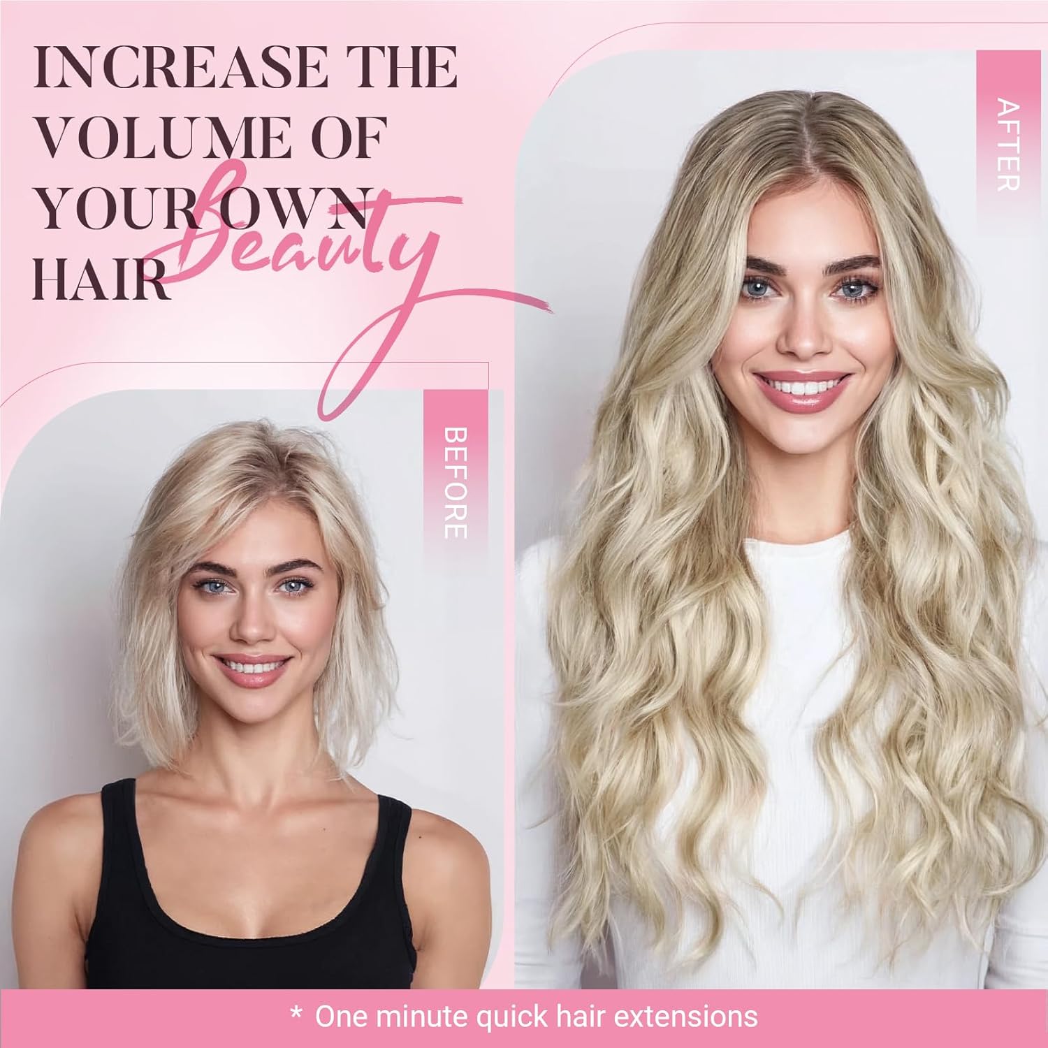 MAXITA Clip in Hair Extensions Real Human Hair 100% Remy Hair Extensions Clip ins Double Weft for Women,Natural Human Hair,16inch 120g 7Pcs,Ash Blonde Highlighted Platinum Blonde