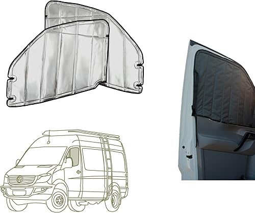 VanEssential Cubiertas magnéticas opacas reflectantes aisladas diseñadas para Mercedes-Benz VS30 (años de furgoneta 2019 a la actualidad), puerta