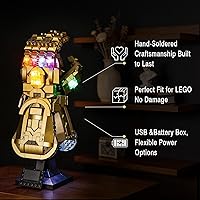 Vista 5 de Vaodest Luz LED para Lego 76191 Set Marvel Infinity Gauntlet, Diseño y Configuración Compatible con el Modelo 76191
