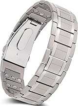 Magnetic Bracelets Men,3X Ultra Strength Magnets with Unique Folding Clasp, Super Light Titanium Magnetic Wristband for Anniversary,Adjustable Size&Gift Box