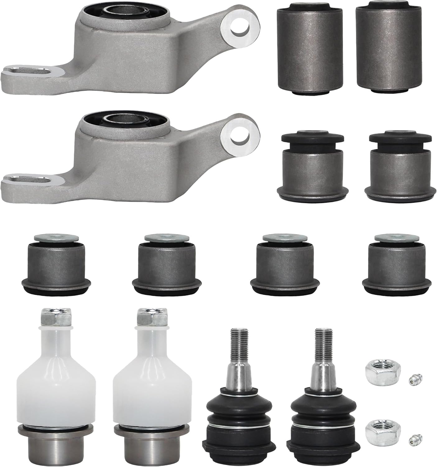 14PCS Front Control Arm Bushing Kit for Jeep Grand Cherokee Dodge Durango 2011-2015, Replaces K201333 K201335 K201261 05168158AA 05168158AB 68022600AD 68022624AE