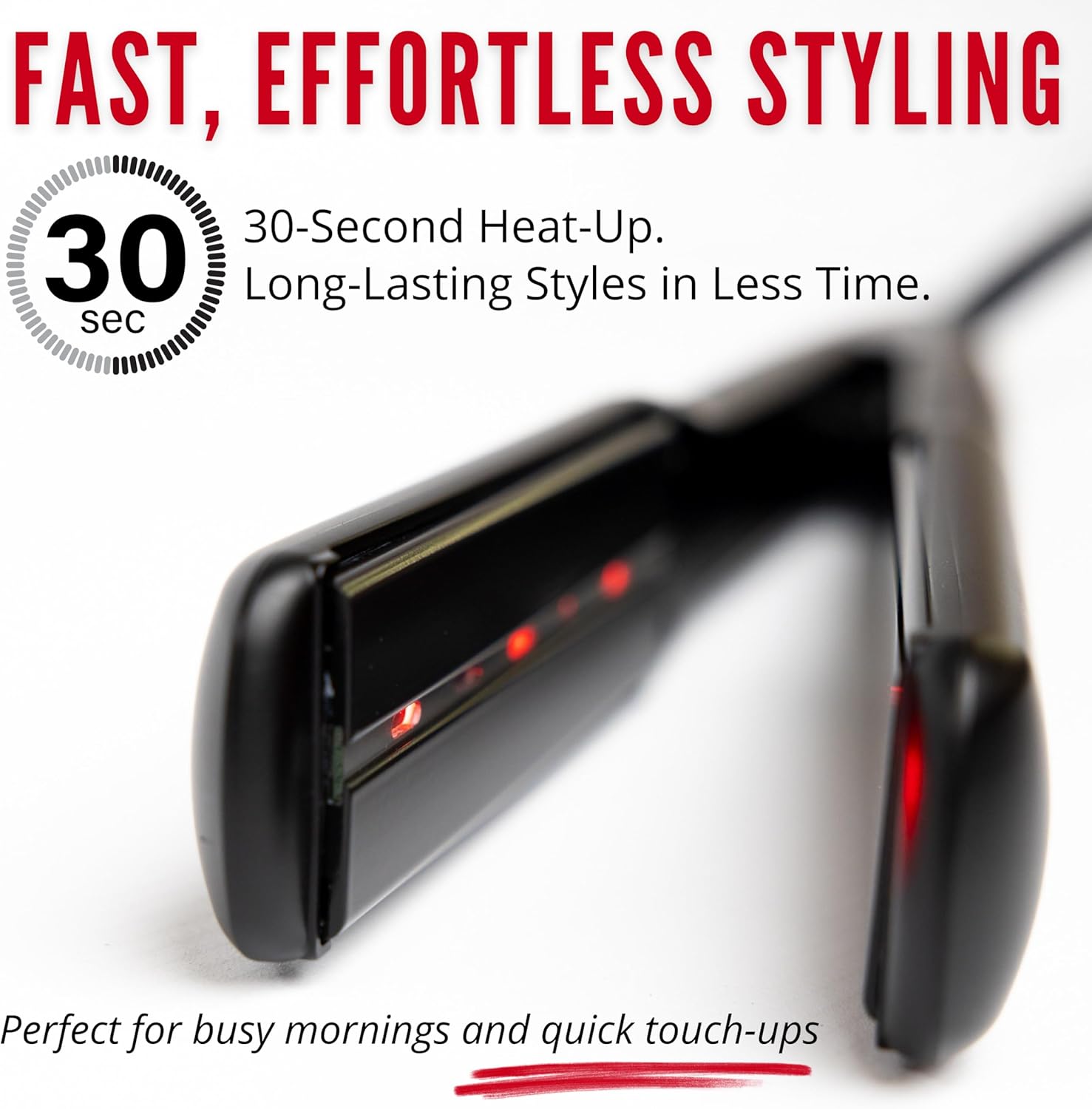 Nicky Clarke Infrared PRO Professional Flat Iron Hair Straightener for Women, 1.25" Titanium Plates, Temp Control, Salon Styling - Image 9