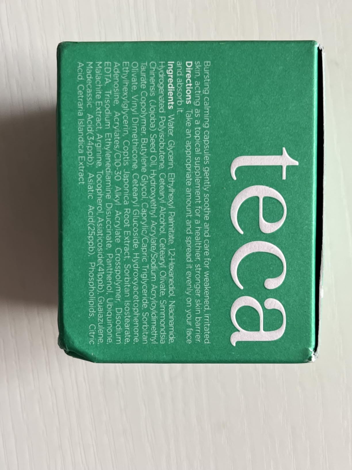 MD'S PICK Tecateca Calming Capsule Cream 50ml, Popping TECA Capsules with Centella Asiatica Extract, Panthenol & Triple Hyaluronic Acid for Soothing, Hydration & Sensitive Skin, Korean Skincare Moisturizer