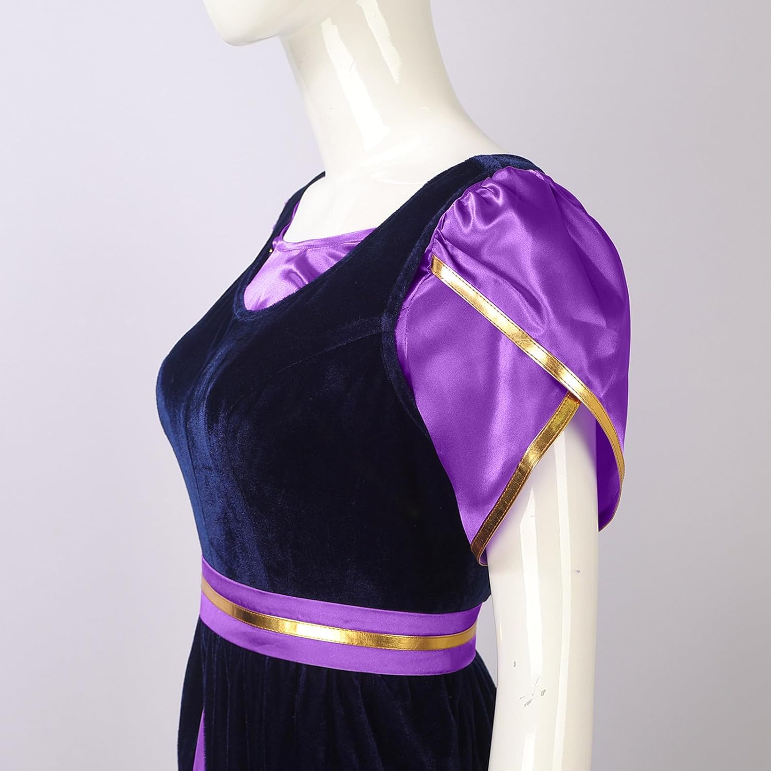 Regency Dresses for Women with Satin Sash and Gloves Petal Sleeve Ball Gown Dress Renaissance Victorian Costume
