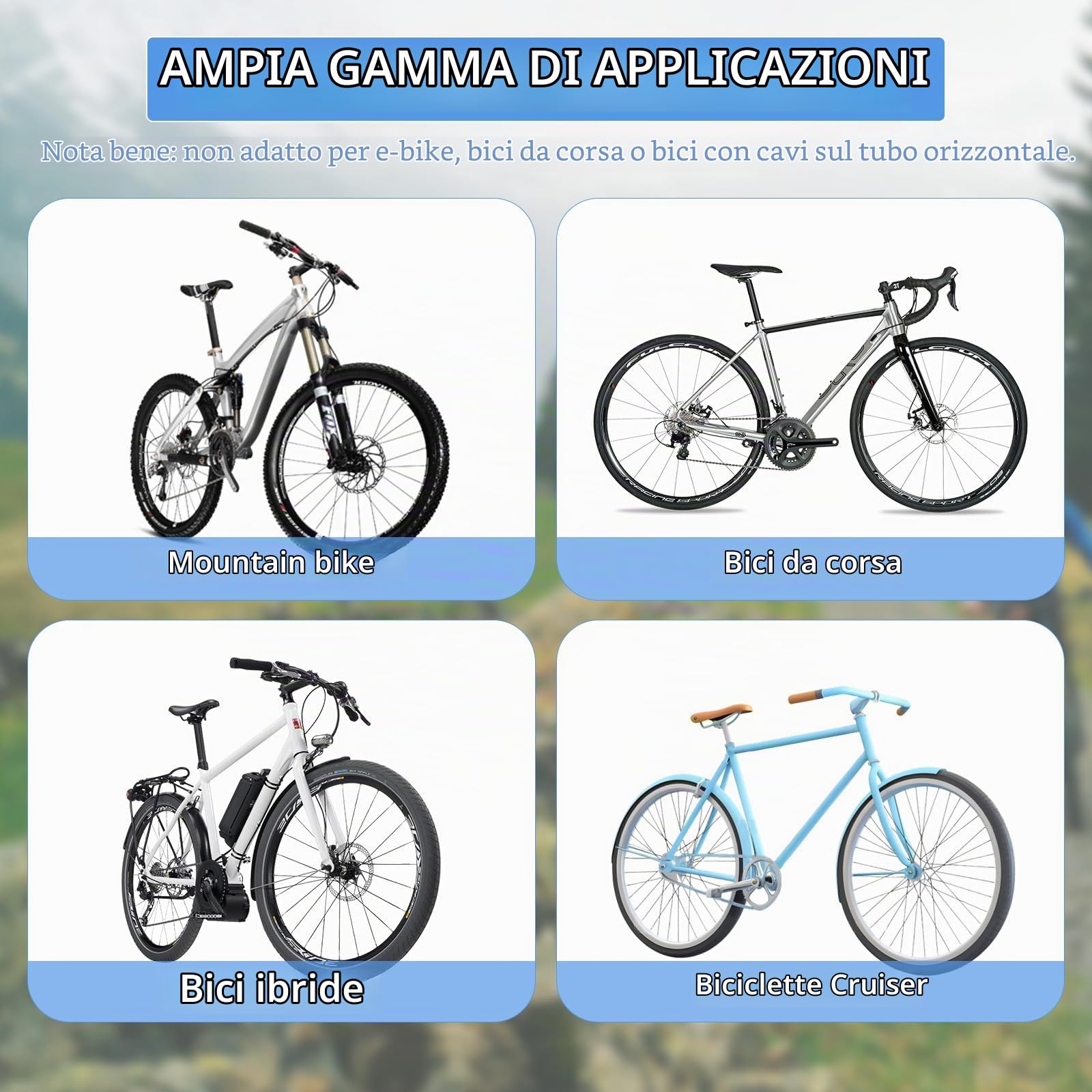 BWBIKE Seggiolino Anteriore Rimovibile per Bambini 2-5 Anni con Poggiapiedi, Manubrio di Sicurezza e Pedali - Compatibile con Biciclette MTB Adulto (Supporto Anteriore)
