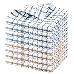 Nialnant 8PCS Dish Cloths,100% Cotton Soft Absorbent Cleaning Rags,Quick Drying Dish Towels for Kitchen,Washing Dishes-Blue Plaid+Yellow Plaid,12x12in