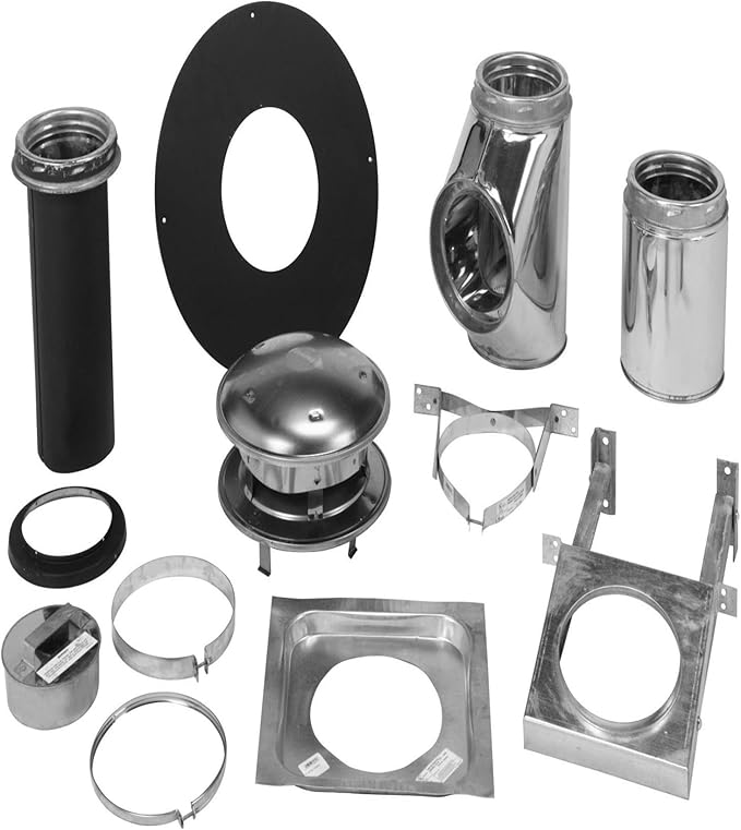 Selkirk Metalbestos 208622 8Inch Complete Stove Thru Wall Kit