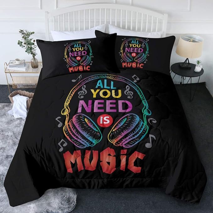 BlessLiving 8-Piece Panda Bedding Set - Reversible Queen Comforter, Sheets & Pillowcases - Ultra-Soft Microfiber