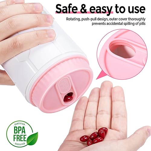 Miniatura 7 de Betife Organizador de suplementos extragrande, botella organizadora semanal de píldoras, dispensador diario de píldoras con 7 compartimentos