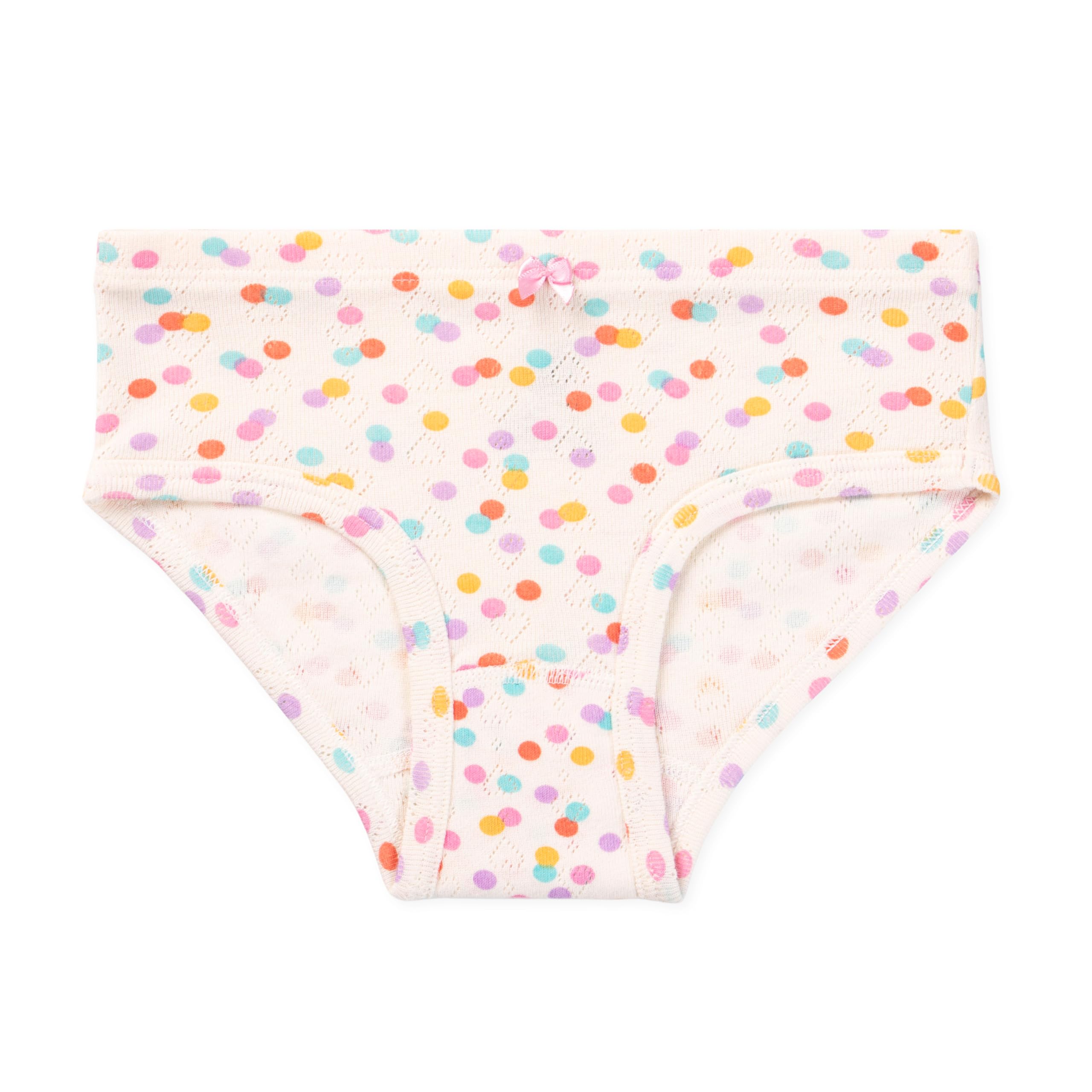 Lucky & Me Erica - Bikini para niñas, 100% algodón orgánico, ropa interior infantil, paquete de 6