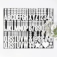 Vista 7 de 400 calcomanías de letras grandes de 2.5 pulgadas, 24 hojas, calcomanías autoadhesivas con números del alfabeto blanco para tablones de anuncios