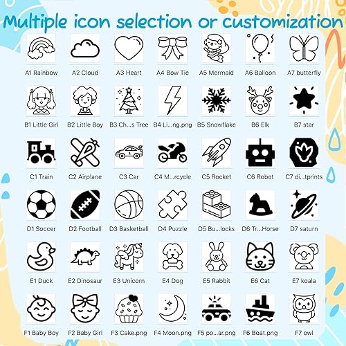 Miniatura 4 de Sello con nombre para ropa de niños, sello con nombre para ropa de niños, pastel