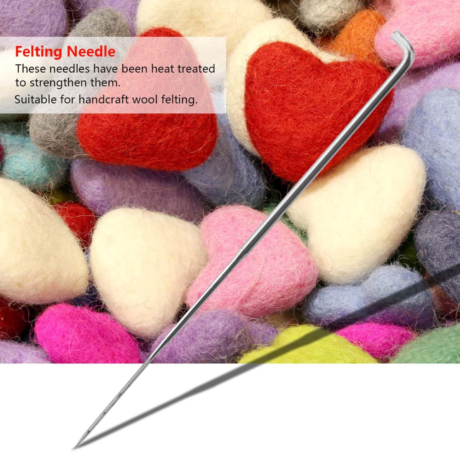 100 pezzi aghi da infeltrimento, aghi da infeltrimento in lana Strumenti per infeltrimento in lana Strumenti per infeltrimento con aghi in feltro Starter kit Accessori per (middle needle)