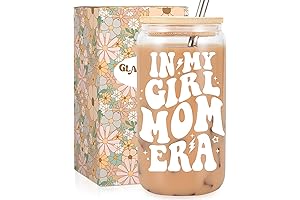 Fairy's Gift Girl Mom 16oz Iced Coffee Cup with Lid and Straw