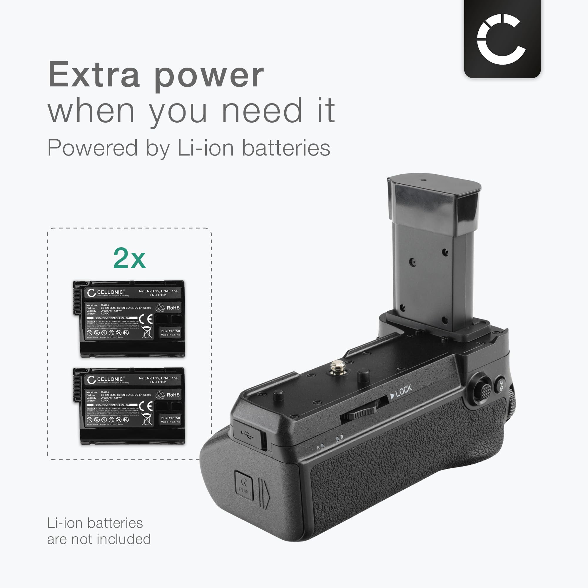 CELLONIC Batteriegriff Für Nikon Z6 III - Vertikalgriff Mit EN-EL15 Akku