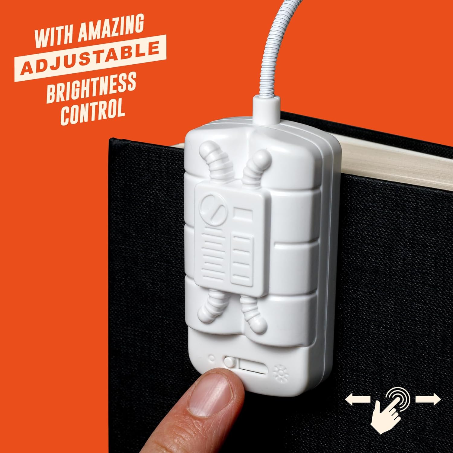 IF The Incredible Spaceman Book Light - Retro Style, Astronaut Reading Light with Adjustable LED Brightness