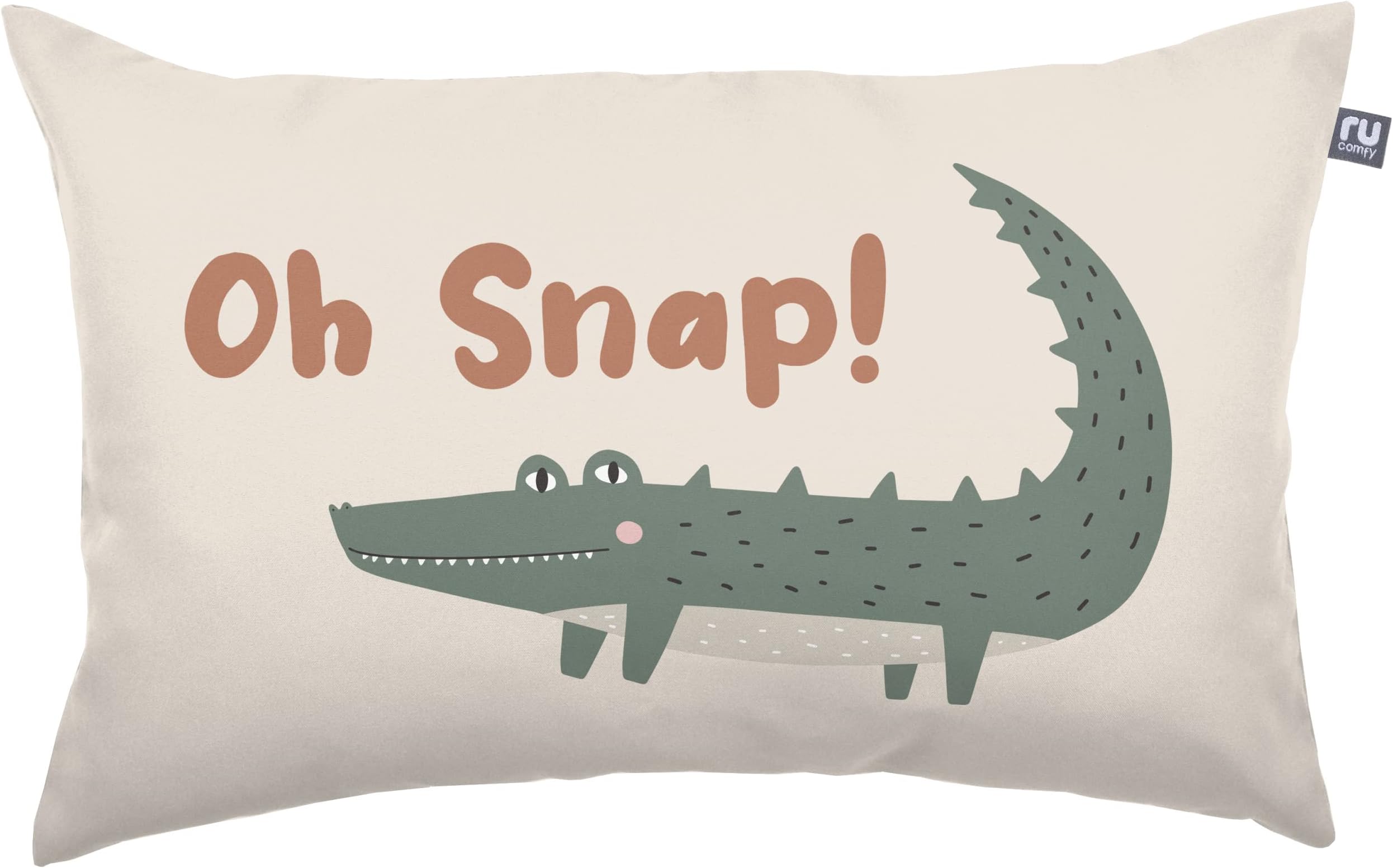 rucomfy Fibre-Filled Printed Kids Safari Friends Rectangular Cushion with Filling - Perfect for Childrens Playroom or Bedroom - Arrives Pre-Filled with Fibre Inner - (Safari Friends, 50x30cm)