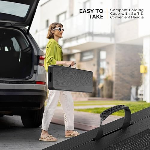 Miniatura 12 de VINGLI Banco plegable de plástico de 6 pies, asiento de picnic portátil para interiores y exteriores, campamento, comedor, actividades de Blanco