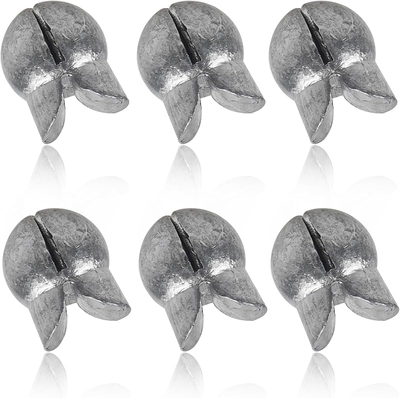 100 Pack Split Shot Fishing Weight Removable Clip On Fly Fish Line Sinkers | Round Egg Fishing Sinker Removable Split Shot Weights Samll Sinker Saltwater Lead Weight Bass Fishing Freshwater