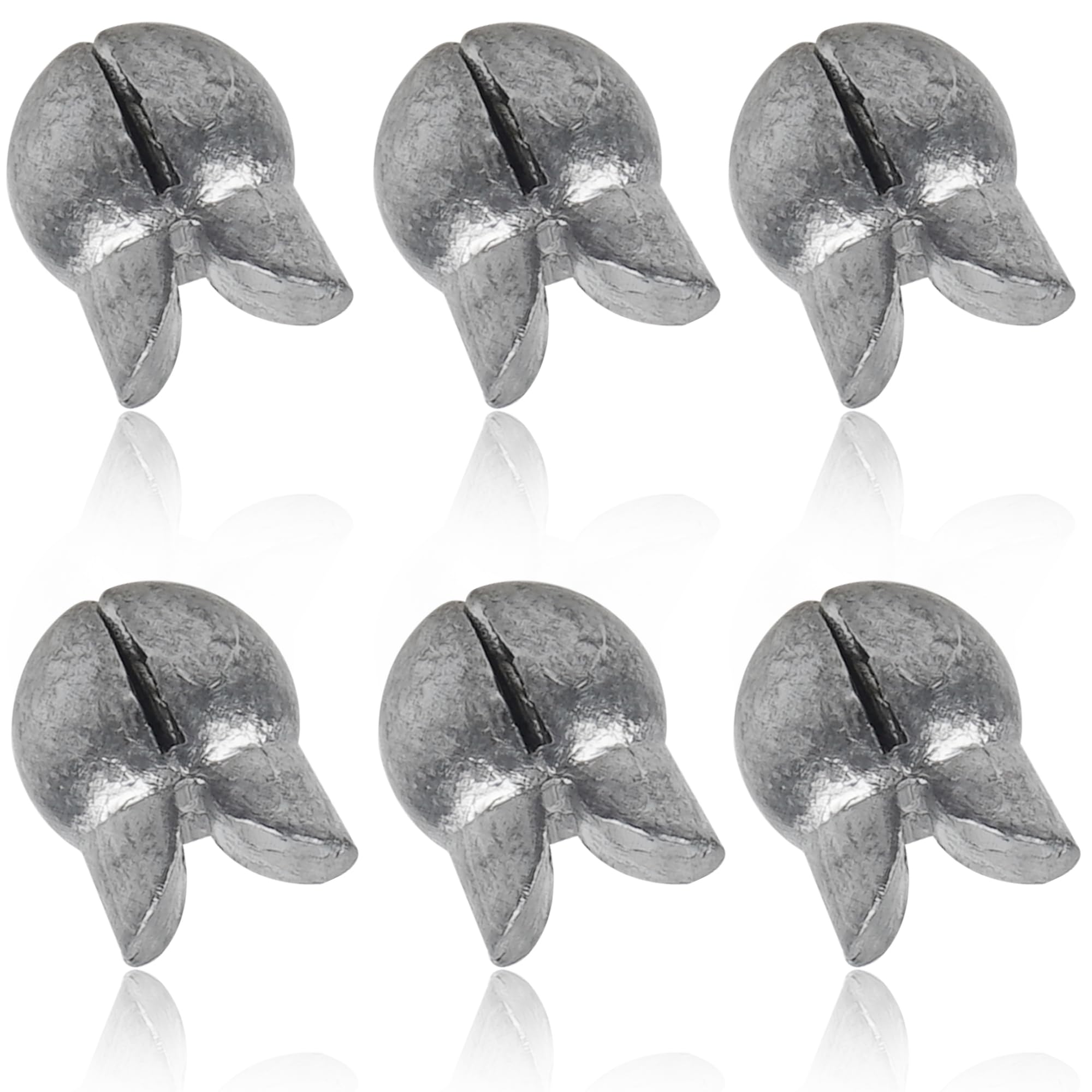 100 Pack FishingWeight Sinker Fishing Removable Split Shot Weight with Tackle Box Round Egg Fishing Sinker Lead Weight Clip On Weights Bass Fishing Freshwater 3.0g