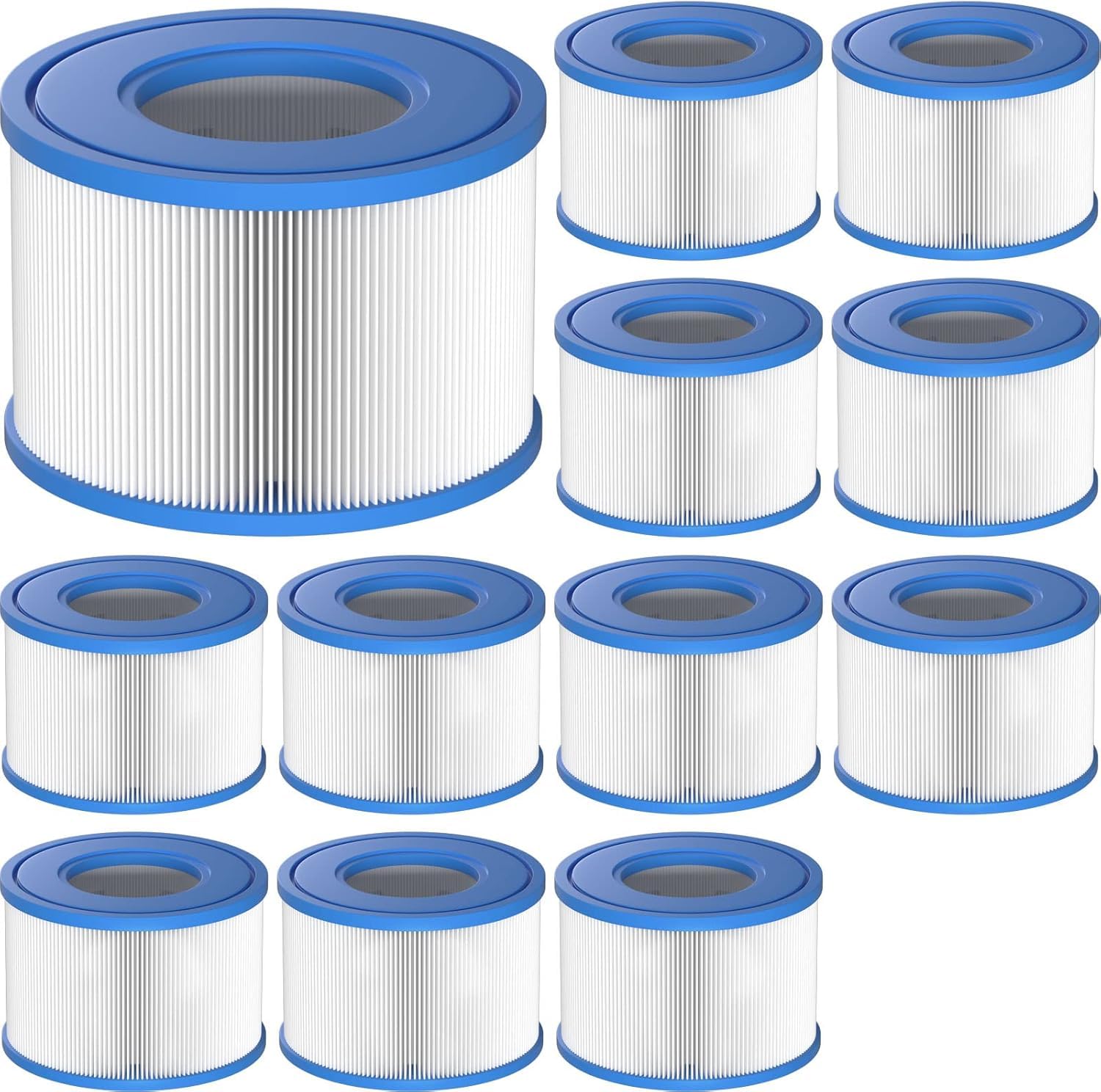 FOSUN Pool Filter Typ S1 für Easy Set Pool filterkartuschen, Intex PureSpa, Whirlpool Filter für 11692/29001E Spa Filter, 12er Pack