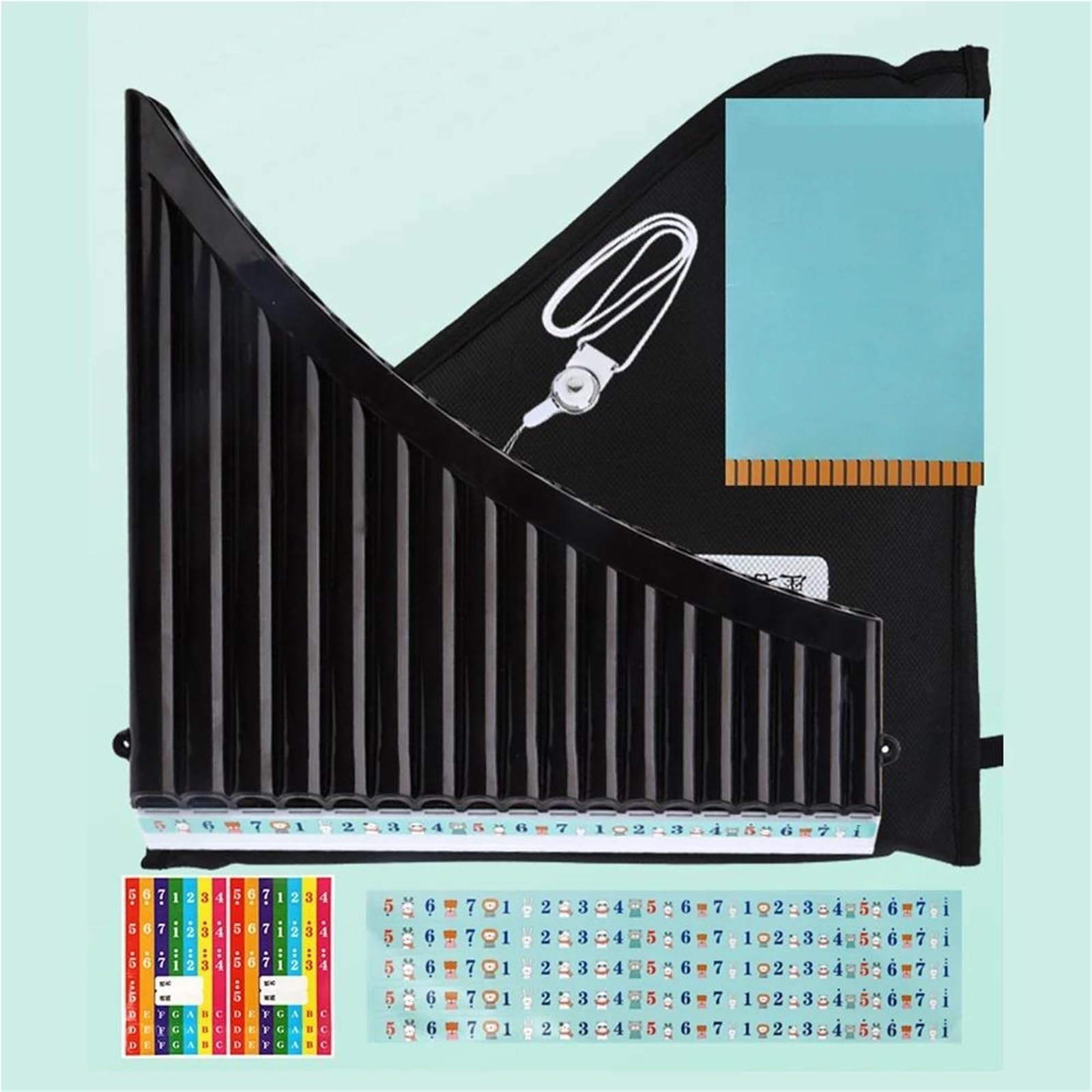 Flauto Di Pan Flauto Di Pan A 18 Canne Strumento A Fiato Per Principianti E Adulti Con Borsa Per Il Trasporto(Black)