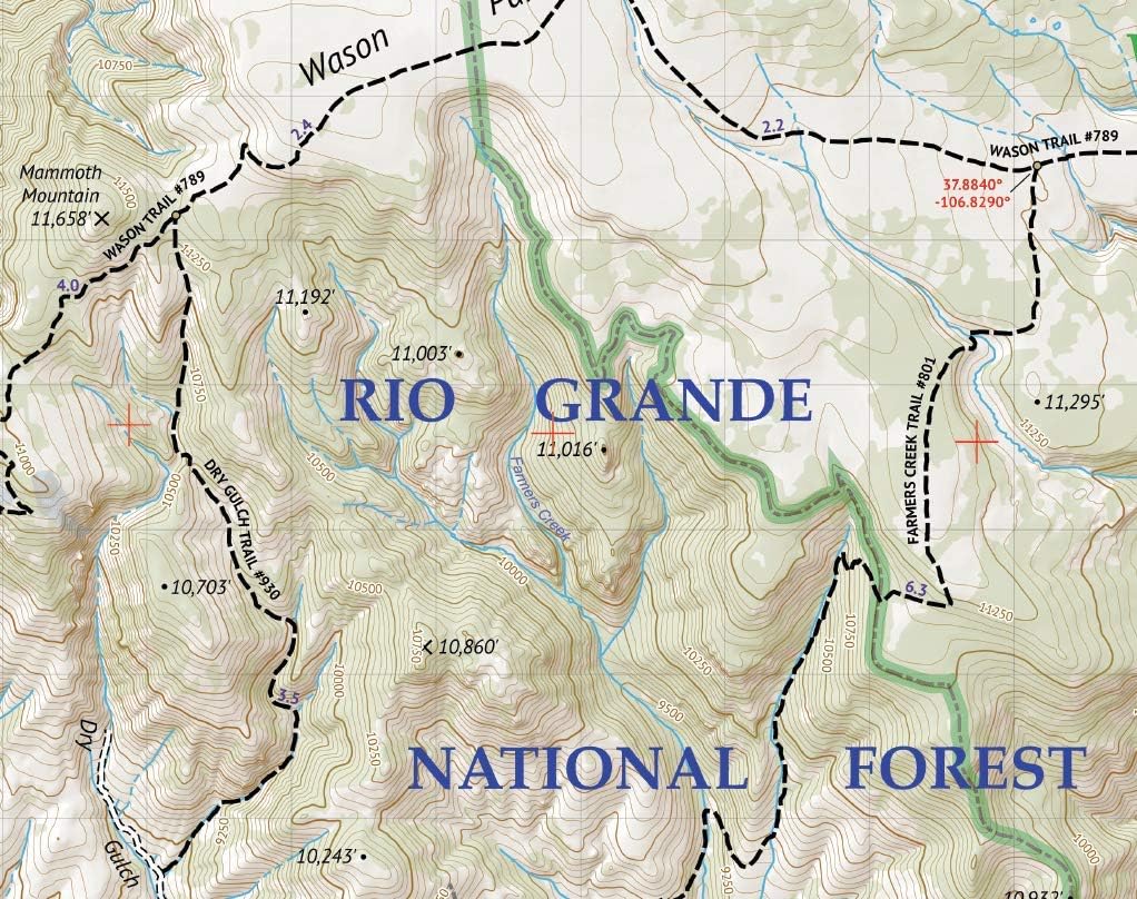 La Garita Wilderness Map Outdoor Trail Maps La Garita Wilderness - Colorado Topographic Hiking Map  (2019) : Sports & Outdoors
