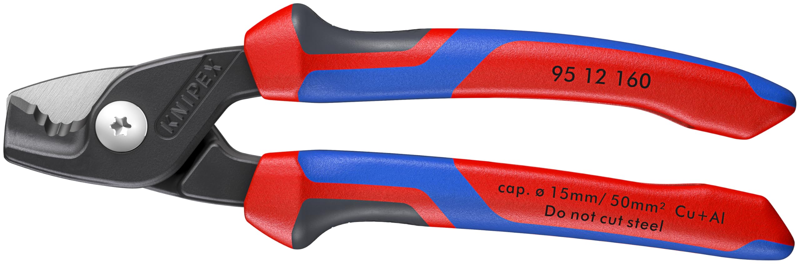 KNIPEX Tools 95 12 160 StepCut Cable Shears, Comfort Grip 6.25-Inch