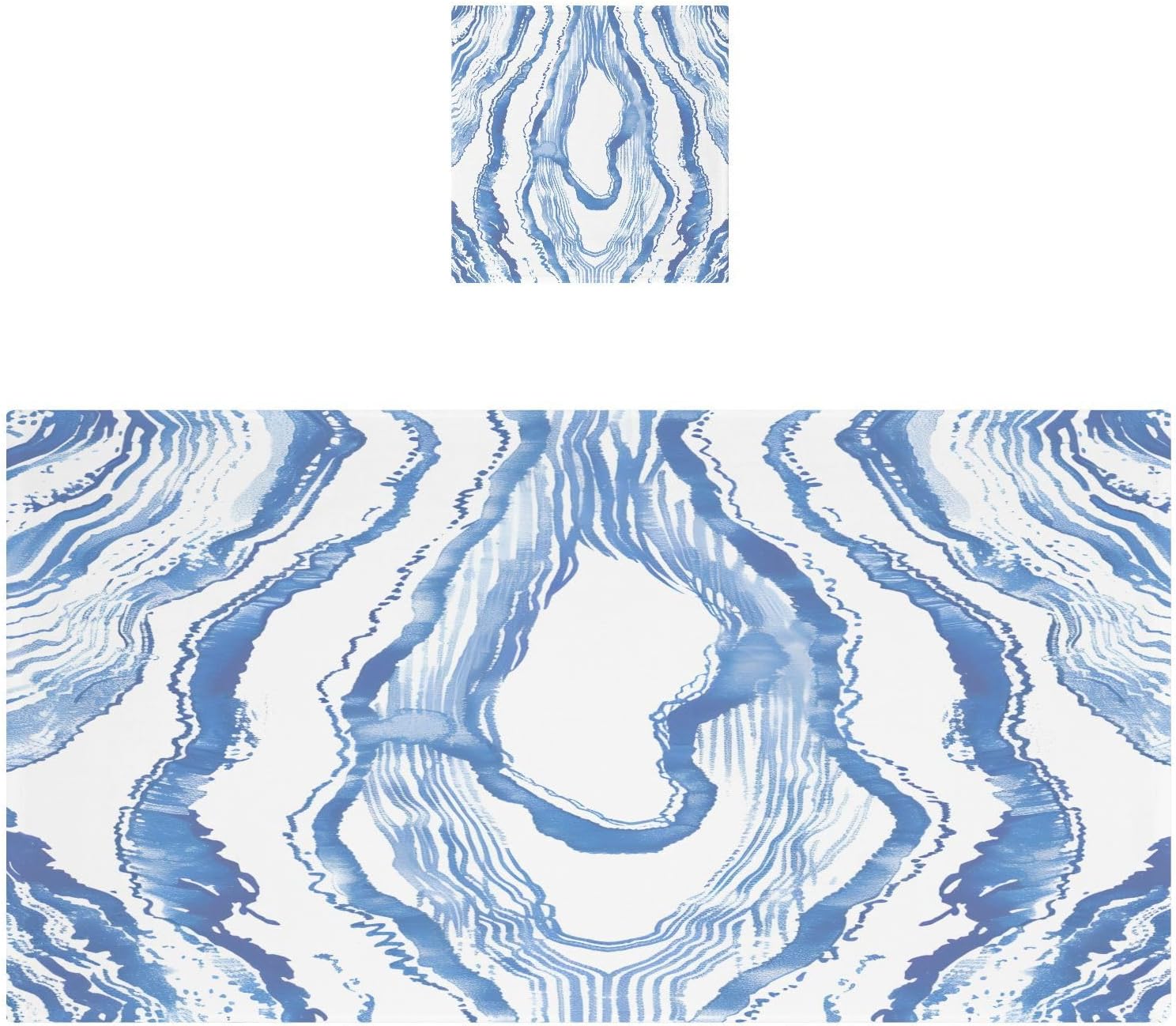 Hand Towels Premium Soft and Highly Absorbent Shibori Waves Art 2 Pcs Towels for Bathroom Set 100% Cotton Decorative Face Towels