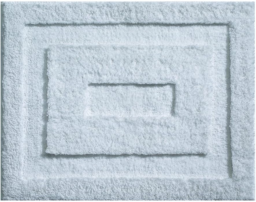 InterDesign Spa Microfiber Contour Bath Rug, Non-Slip Toilet Mat for Master, Guest, Kid's Bathroom, 23" x 21", Beige : Home & Kitchen