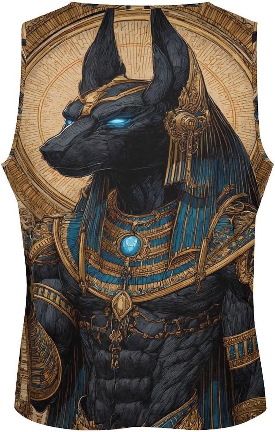 Egyptian Anubis Ancient Egypt Men Tank Top Workout Shirt Muscle T Shirt 5XL