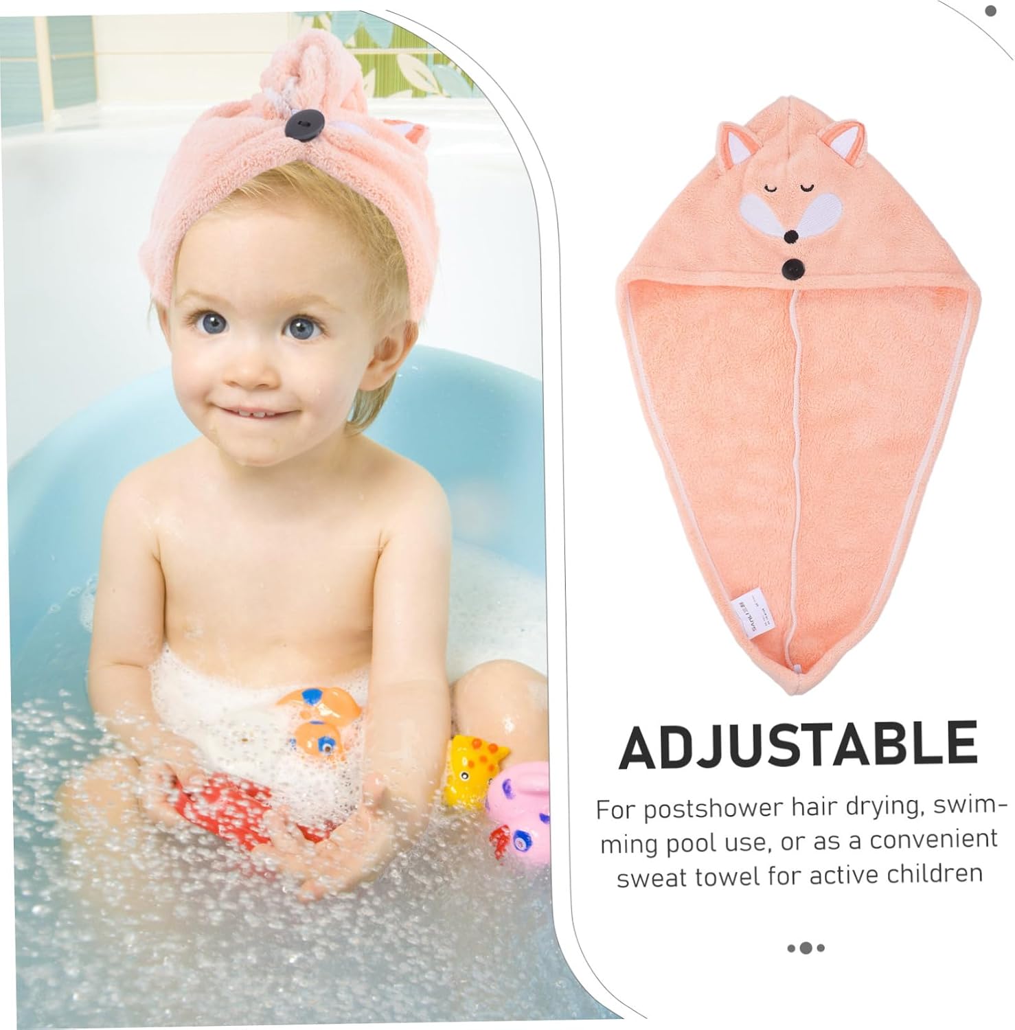 UPKOCH Boys and Girls Hair Wrap Absorbent Hair Drying Towel for Toddlers for Boys and Girls Gentle Drying Cap Cartoon Shower Cap