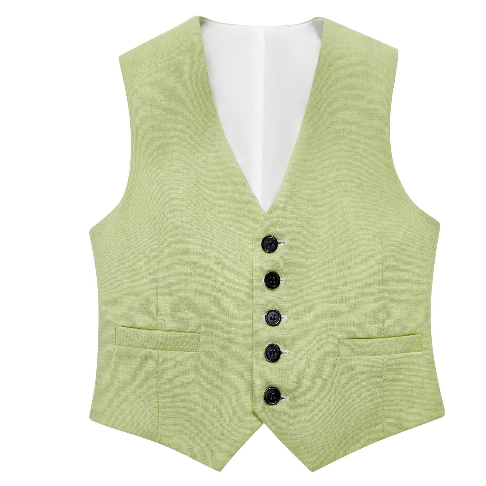 Costume 3 pièces en lin pour garçon Peak Label Slim Fit Costume Ensemble simple boutonnage mariage marié smoking