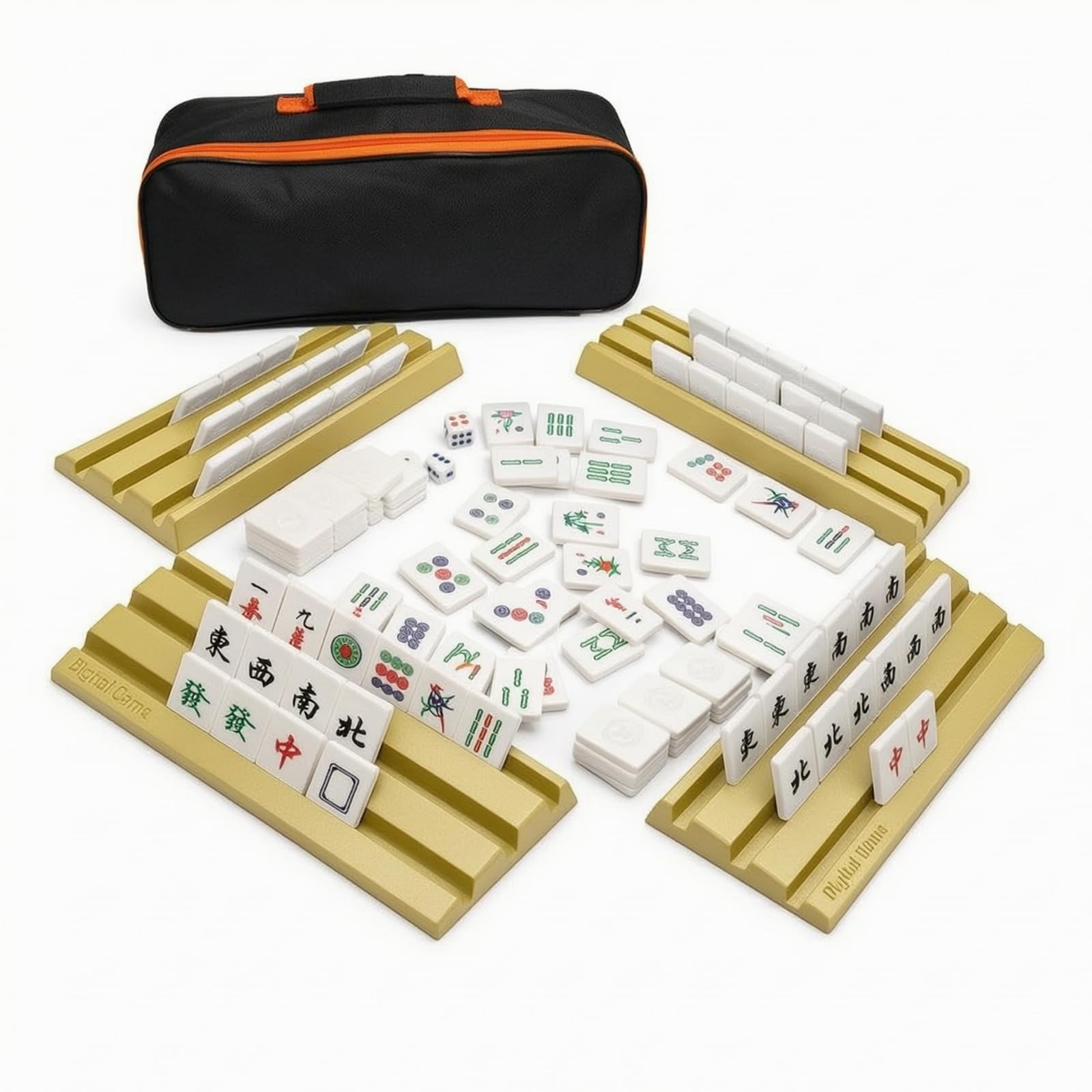 Harilla ReiseSet traditionell Set mit Steinhaltern Brettspiel für Familien, Camping, Orange