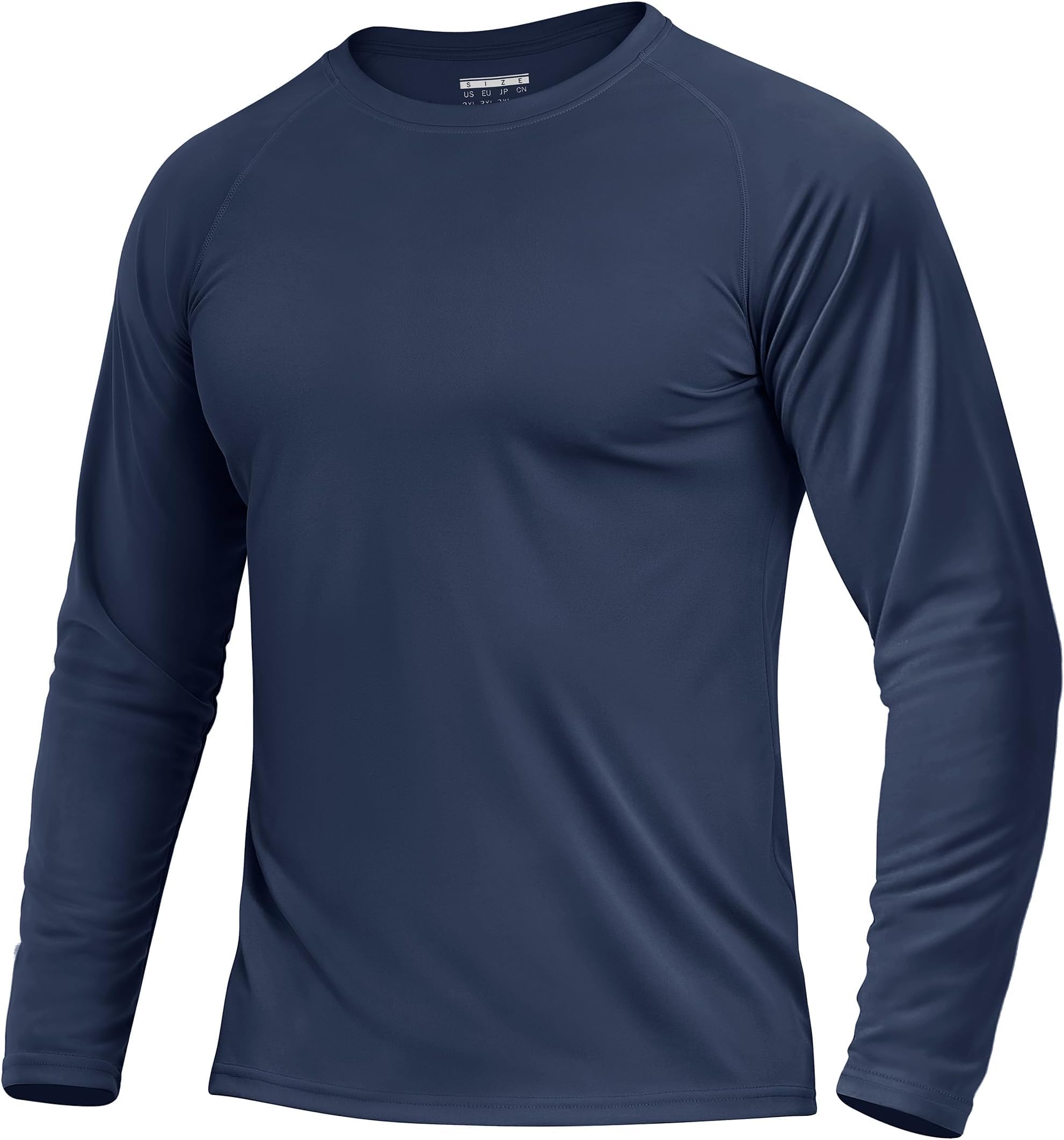 TACVASENMen's Sun Shirt UPF 50+ Long Sleeve UV Protection Lightweight Rash Guard Swim Shirt Quick-Dry Outdoor T-Shirt