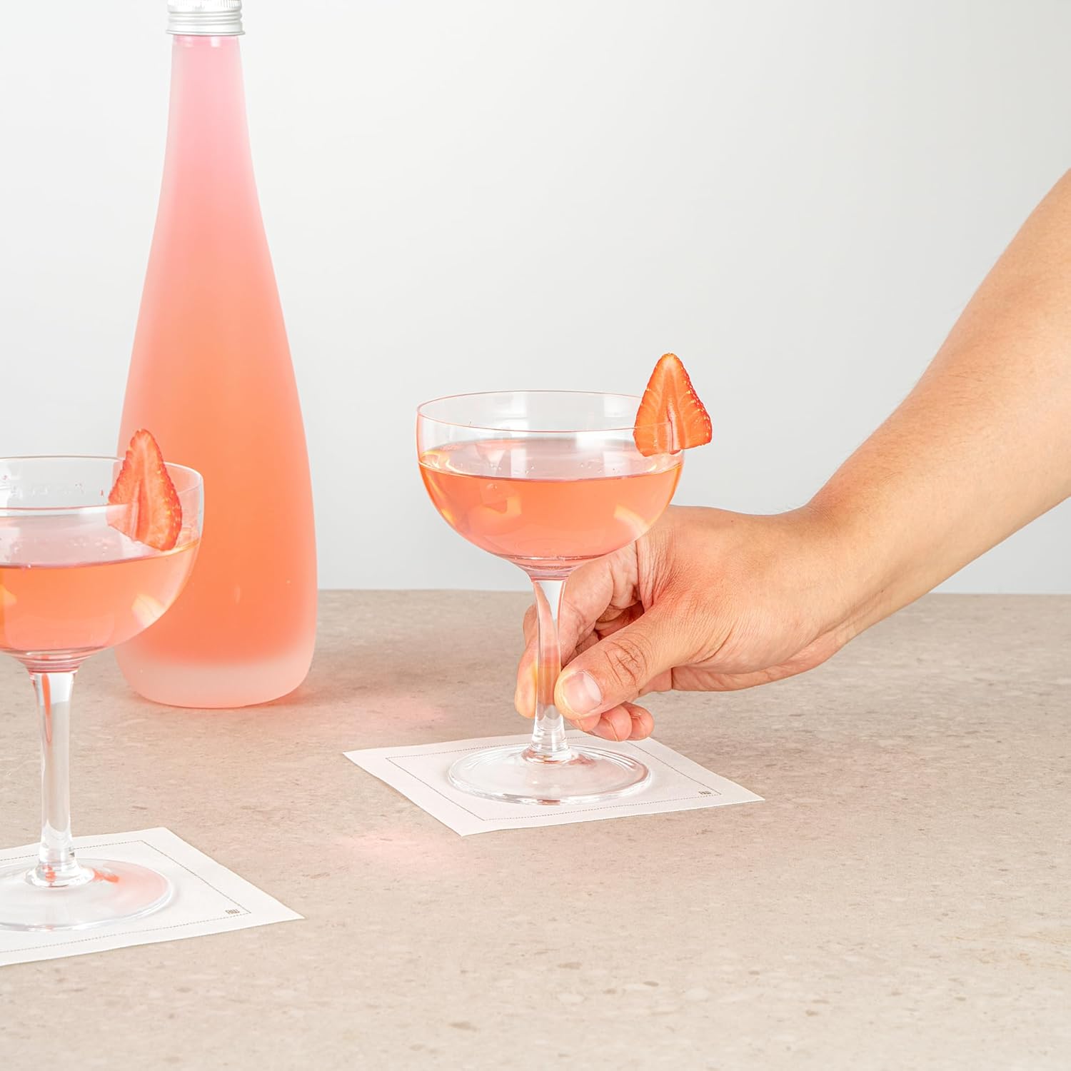 Restaurantware-Vetri 8 Ounce Coupe Glasses, 24 Dishwashable Martini Glasses - No Lead, Long Stemmed, Clear Glass Cocktail Drinkware, For Hosting Parties, Serve Margarita, Cosmopolitan, And More - Image 5